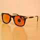 Orange Enigte Square Sunglasses (SUN-RN-2148-ORG3GLD-M)