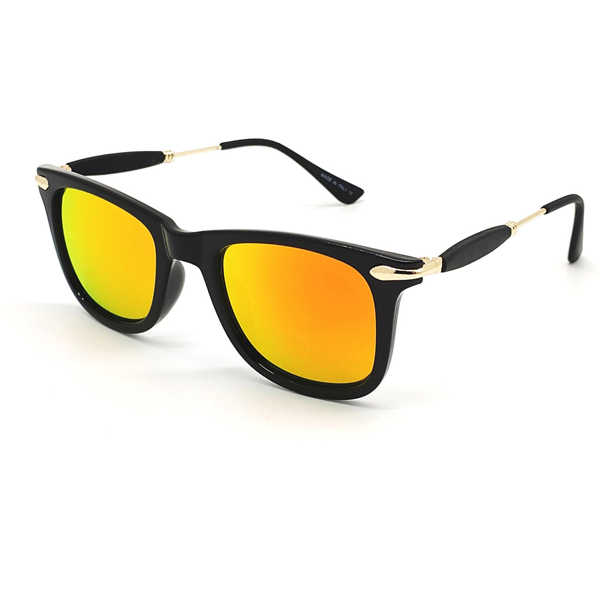 Orange Enigte Square Sunglasses (SUN-RN-2148-ORG3GLD-M)