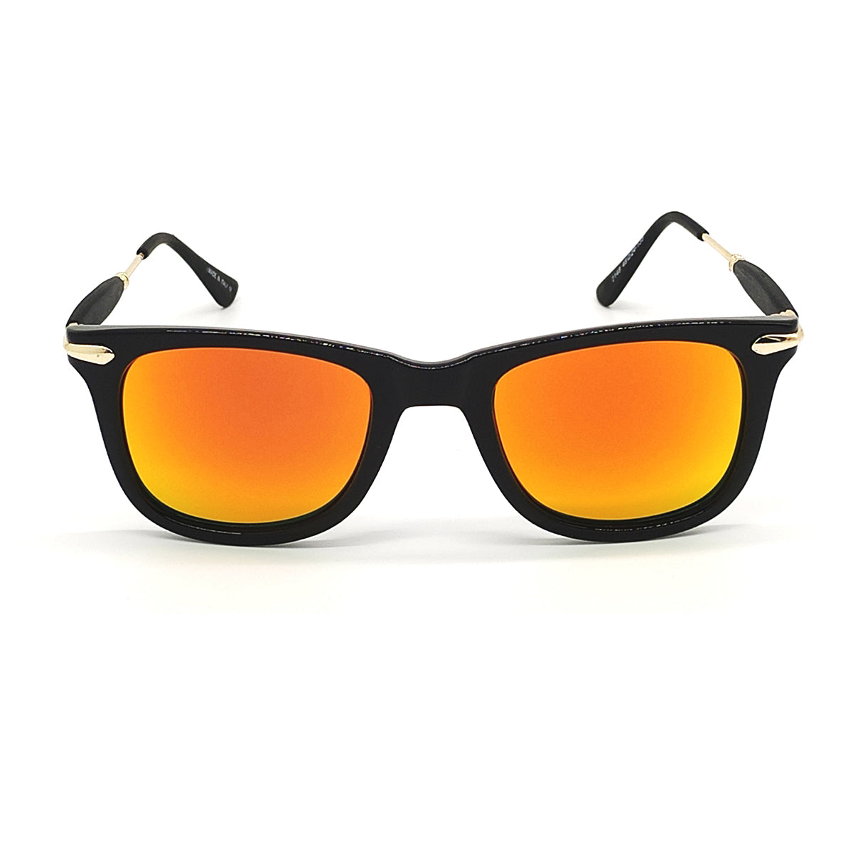 Orange Enigte Square Sunglasses (SUN-RN-2148-ORG3GLD-M) SWASTIK CREATIONS The Trend Point