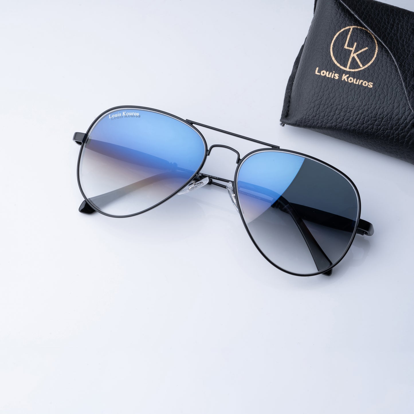 Blue Airomade Aviator Sunglasses (SUN-LK-3517-BLU2BLK-M) SWASTIK CREATIONS The Trend Point