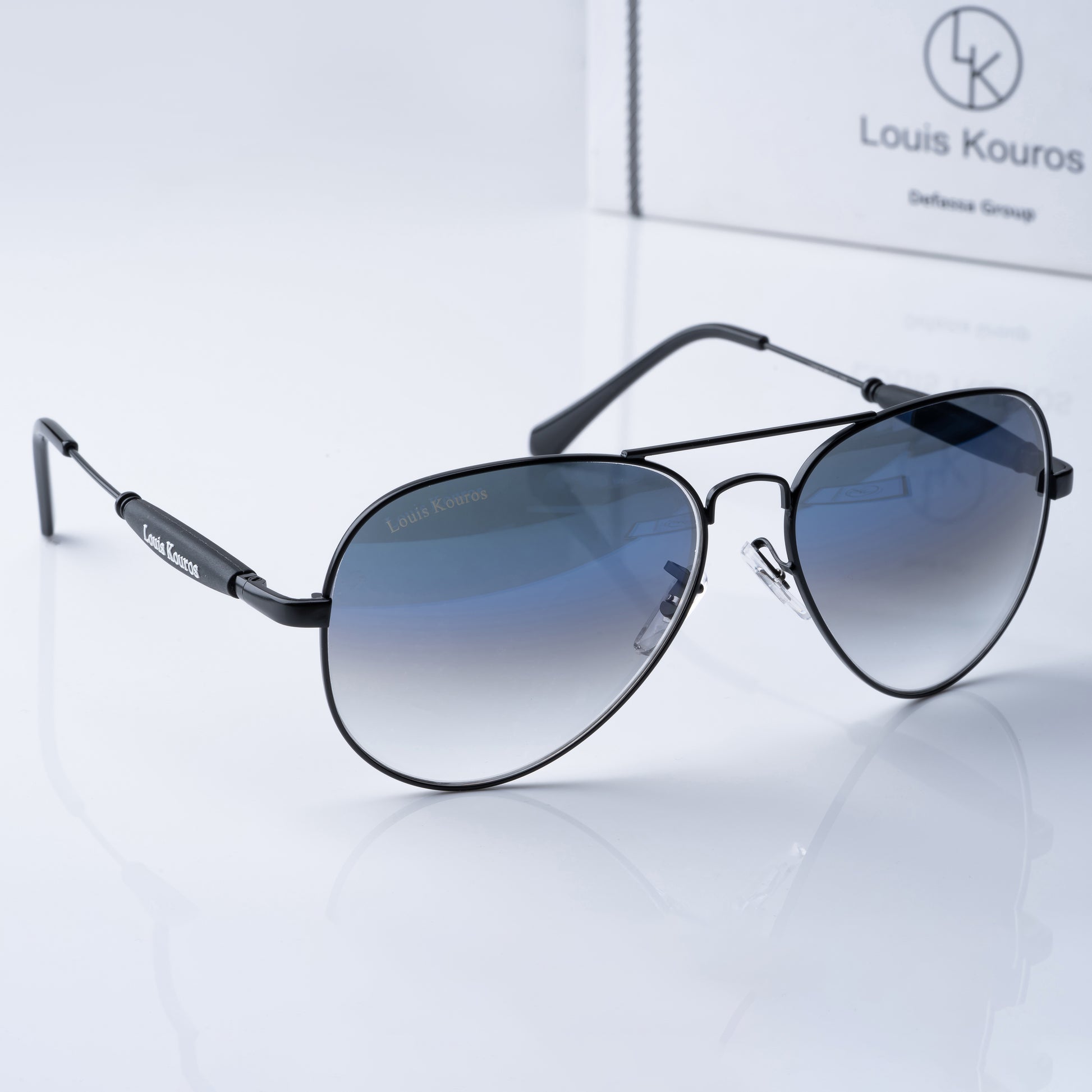 Blue Airomade Aviator Sunglasses (SUN-LK-3517-BLU2BLK-M)