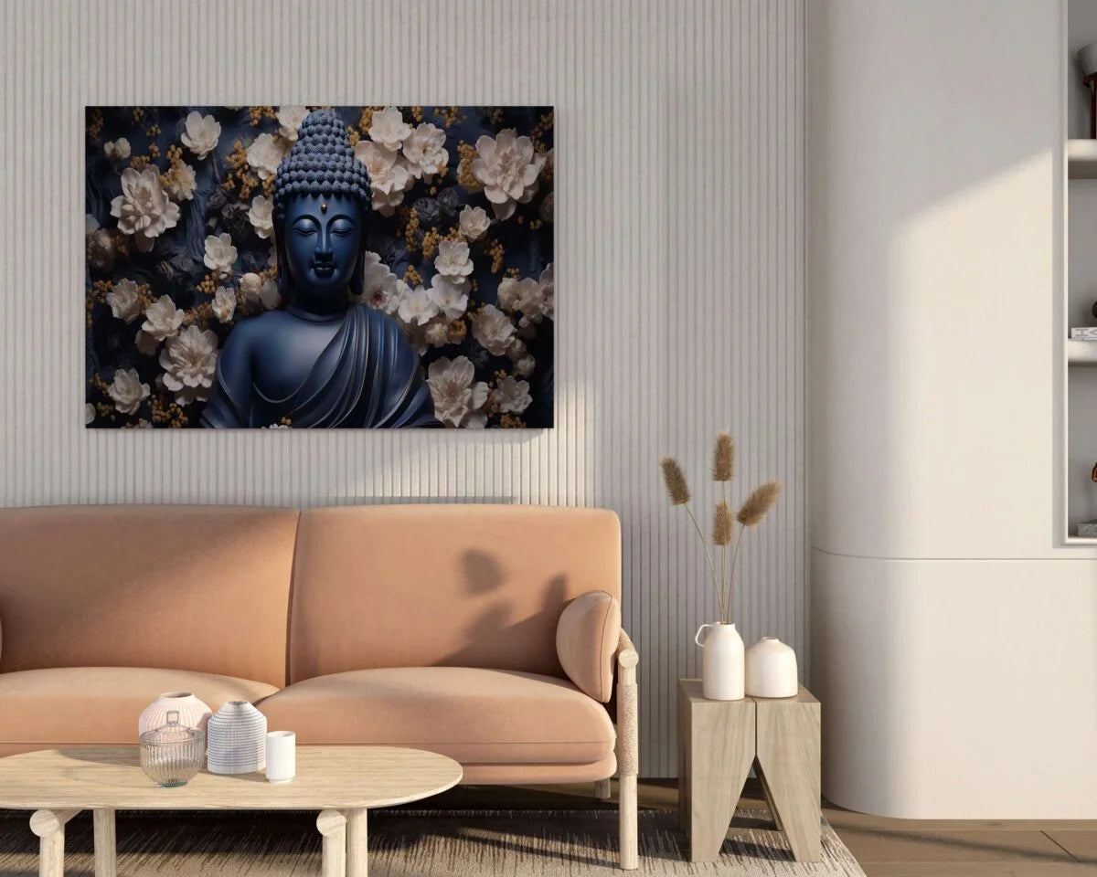 CH-BD-LDP1 Buddha Canvas Paintings For Wall Decoration For Living Room Bedroom Home Office & Hotels SWASTIK CREATIONS The Trend Point