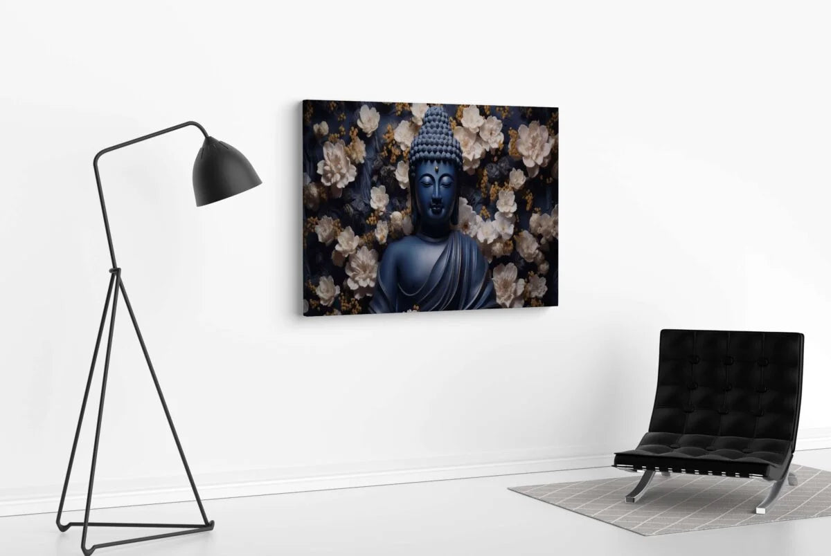 CH-BD-LDP1 Buddha Canvas Paintings For Wall Decoration For Living Room Bedroom Home Office & Hotels SWASTIK CREATIONS The Trend Point