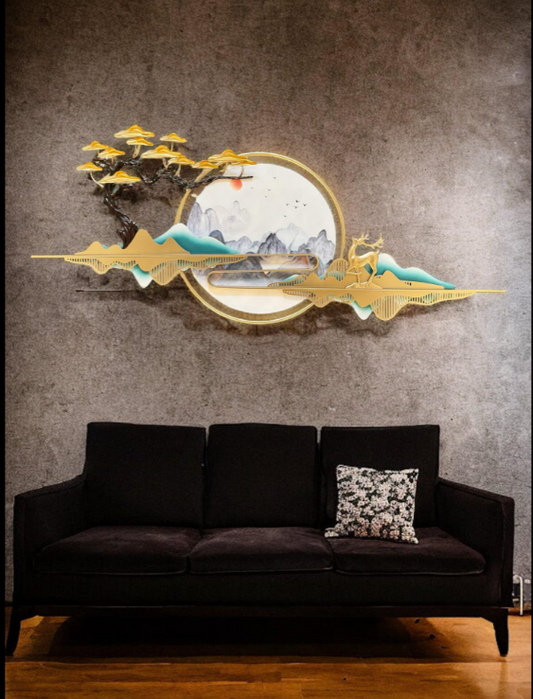 Deer Metal Wall Art Decor (MH-454)