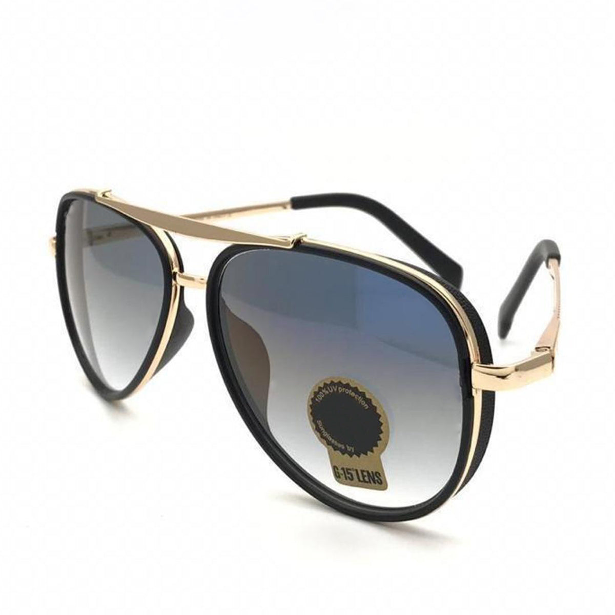 Frogurist 4414 Aviator Sunglasses (SUN-RN-4414-BLU2GLD-M) SWASTIK CREATIONS The Trend Point