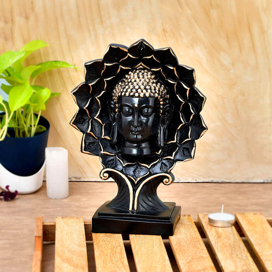 Swastik Trend Point Beautiful Sitting Buddha Idol Statue for Home & Garden Living Room | Healing Spirit Blessing Buddha Statue 02