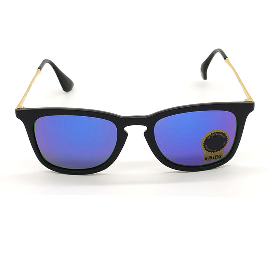 RIBA 4187 Square Sunglasses (SUN-RN-4187-BLU3GLD-M)