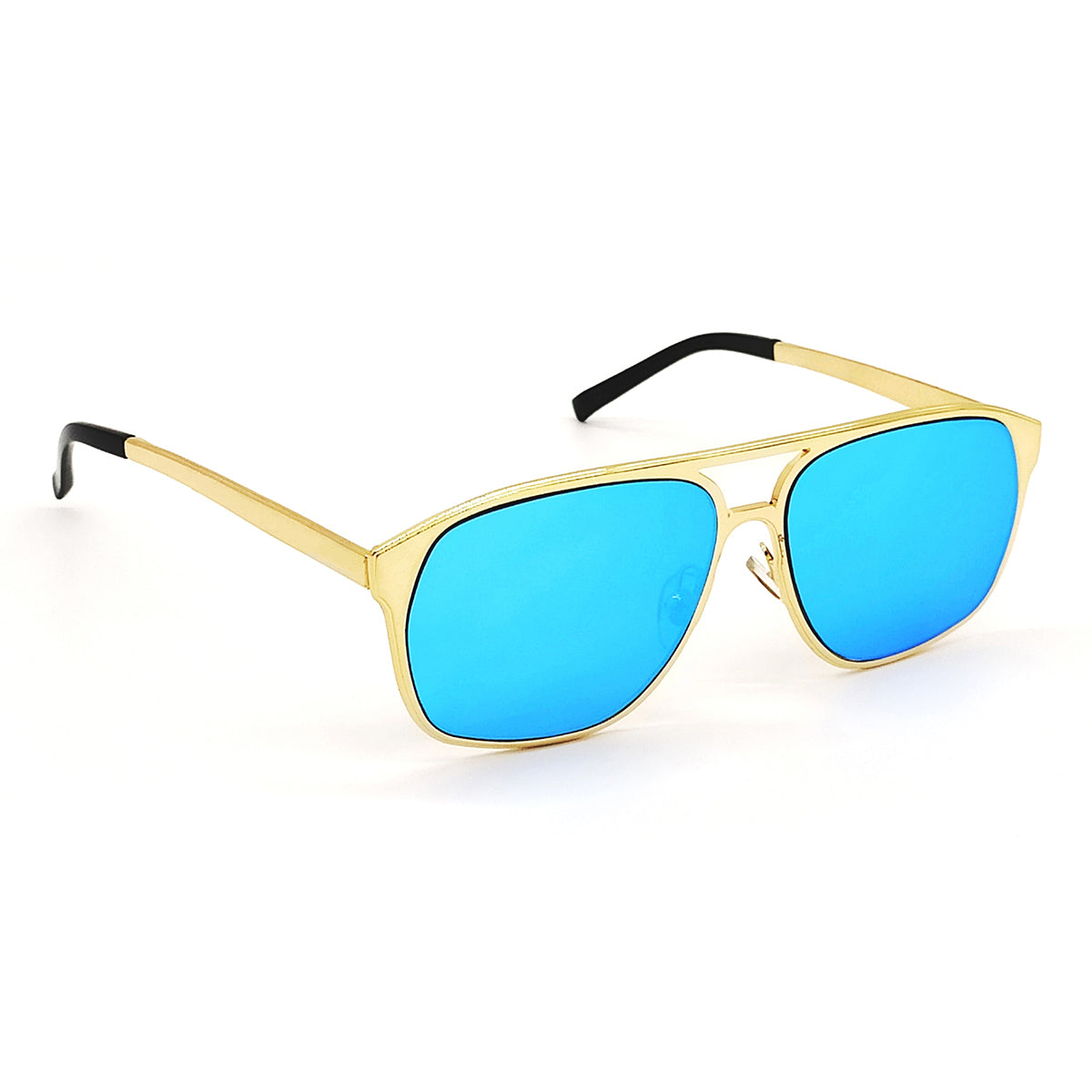 Aqua Blue MECH BEASTS Square Sunglasses (SUN-LC-0144-AQB3GLD) - SWASTIK CREATIONS The Trend Point SWASTIK CREATIONS The Trend Point