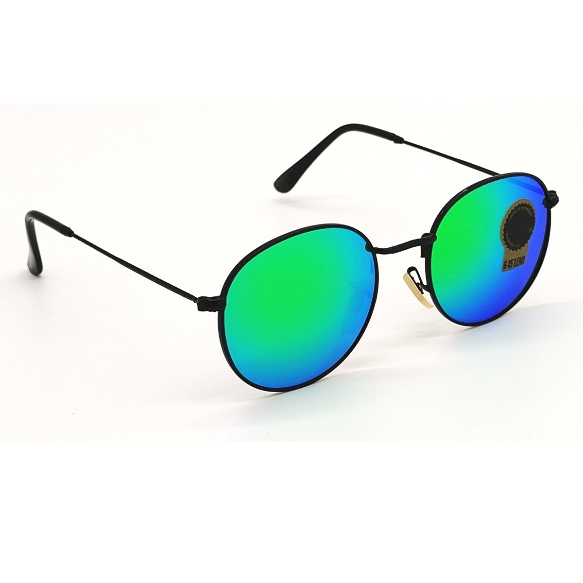 Aqua Green Nubelight Round Sunglasses (SUN-RN-3447-AQG3BLK-M) SWASTIK CREATIONS The Trend Point