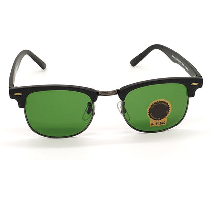 Green Eltrose Square Sunglasses (SUN-RN-3016-GRN1GLD-M)