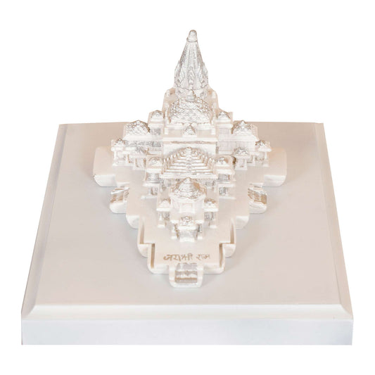 Swastik Trend Point Resin Ram Mandir Ayodhya Model Authentic Design Ideal for Home Temple, Home Decor & Gifts (White)