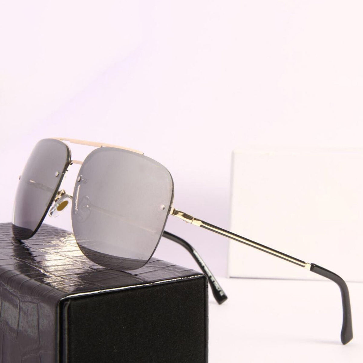 Silver REBEL Square Sunglasses (SUN-LC-11089-SIL3SIL)