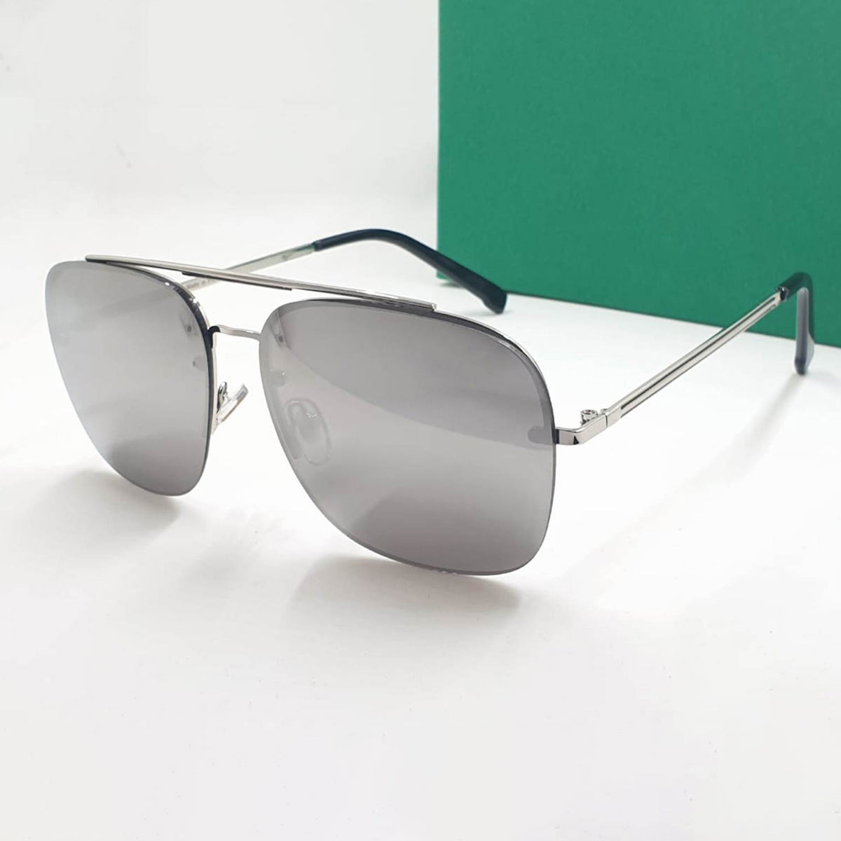 Silver REBEL Square Sunglasses (SUN-LC-11089-SIL3SIL)