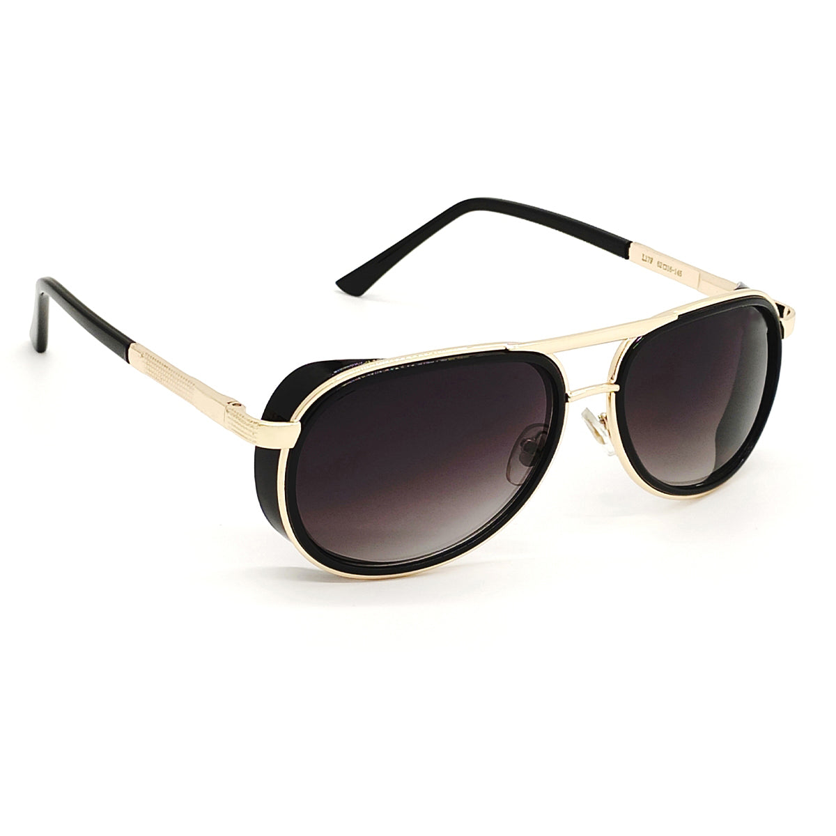 Black Speciale Oval Sunglasses (SUN-LC-0179-BLK2GLD)