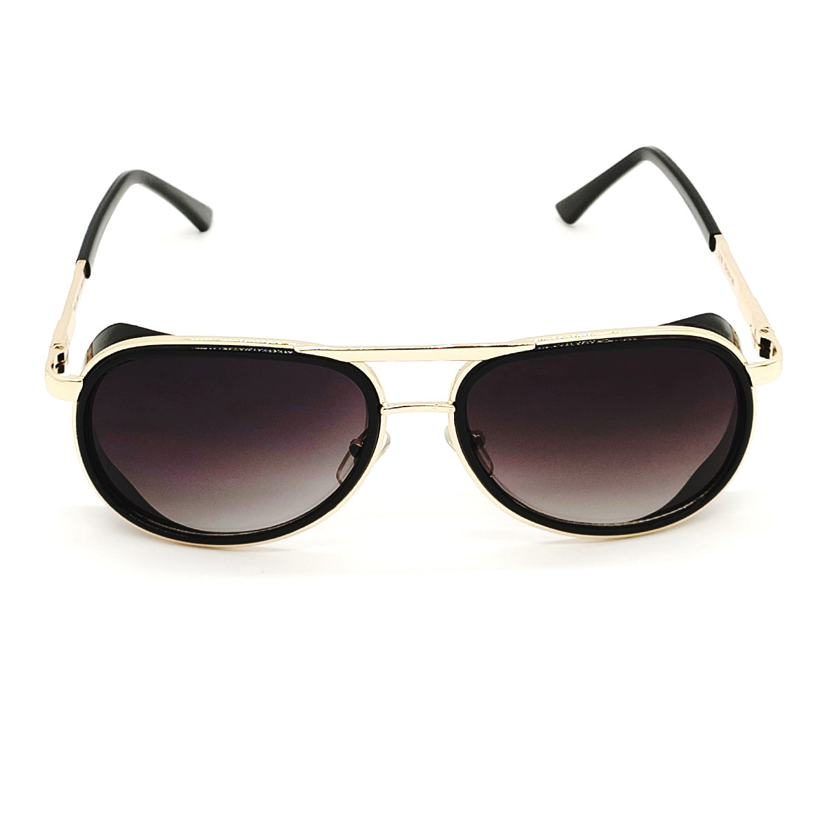 Black Speciale Oval Sunglasses (SUN-LC-0179-BLK2GLD) - SWASTIK CREATIONS The Trend Point SWASTIK CREATIONS The Trend Point