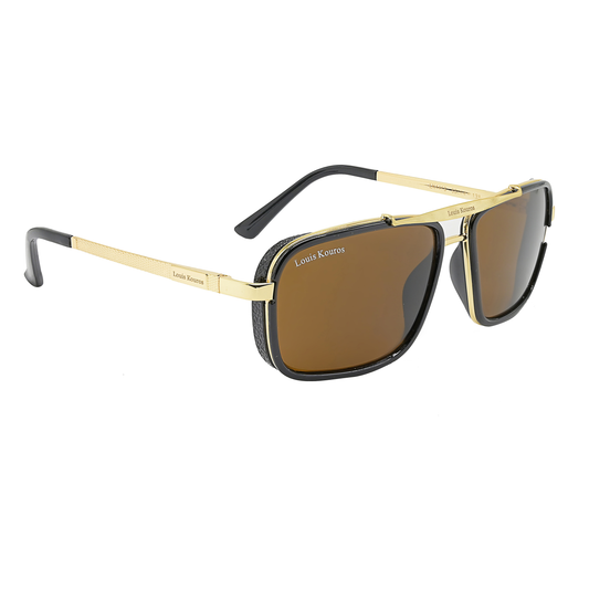 Brown Cayenne Square Sunglasses (SUN-LK-4413-BRN1GLD-M)