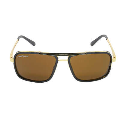 Brown Cayenne Square Sunglasses (SUN-LK-4413-BRN1GLD-M)