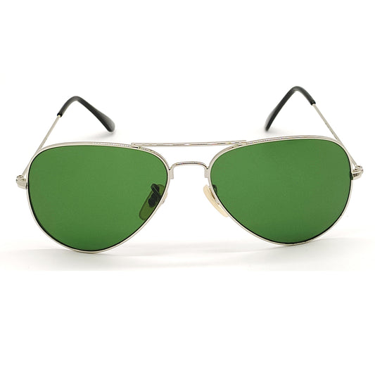 Purosangue 3026 Aviator Sunglasses (SUN-RN-3026-GRN1SIL-M)