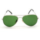 Purosangue 3026 Aviator Sunglasses (SUN-RN-3026-GRN1SIL-M)