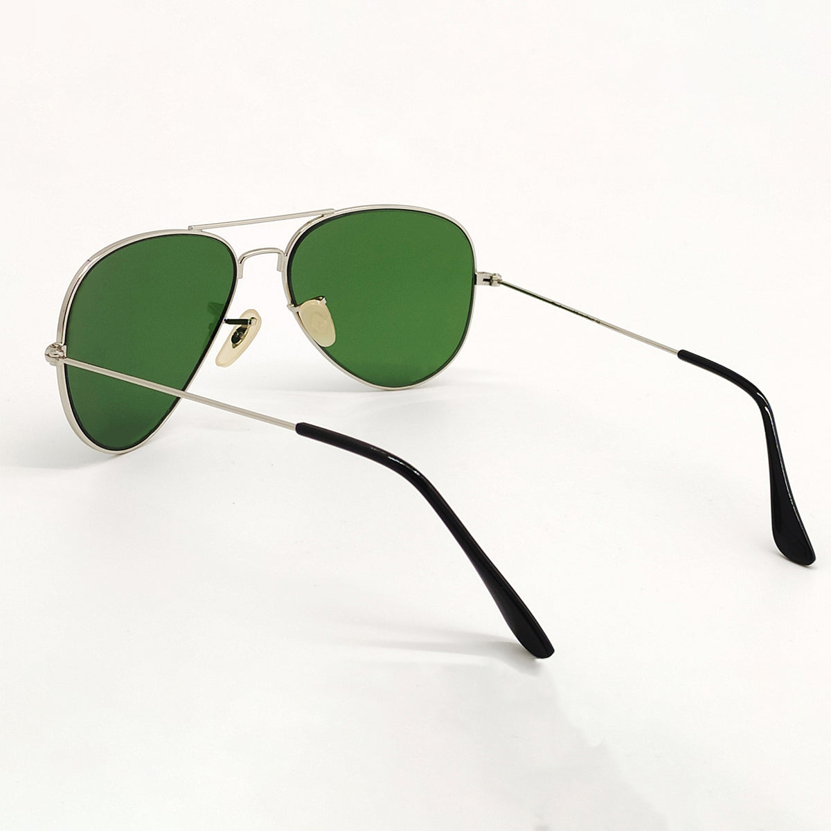 Purosangue 3026 Aviator Sunglasses (SUN-RN-3026-GRN1SIL-M) SWASTIK CREATIONS The Trend Point