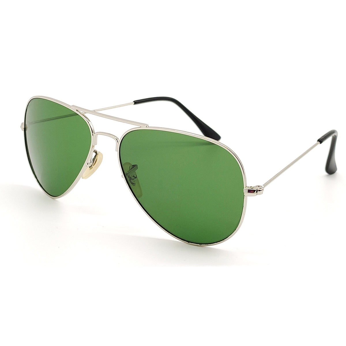 Purosangue 3026 Aviator Sunglasses (SUN-RN-3026-GRN1SIL-M) SWASTIK CREATIONS The Trend Point