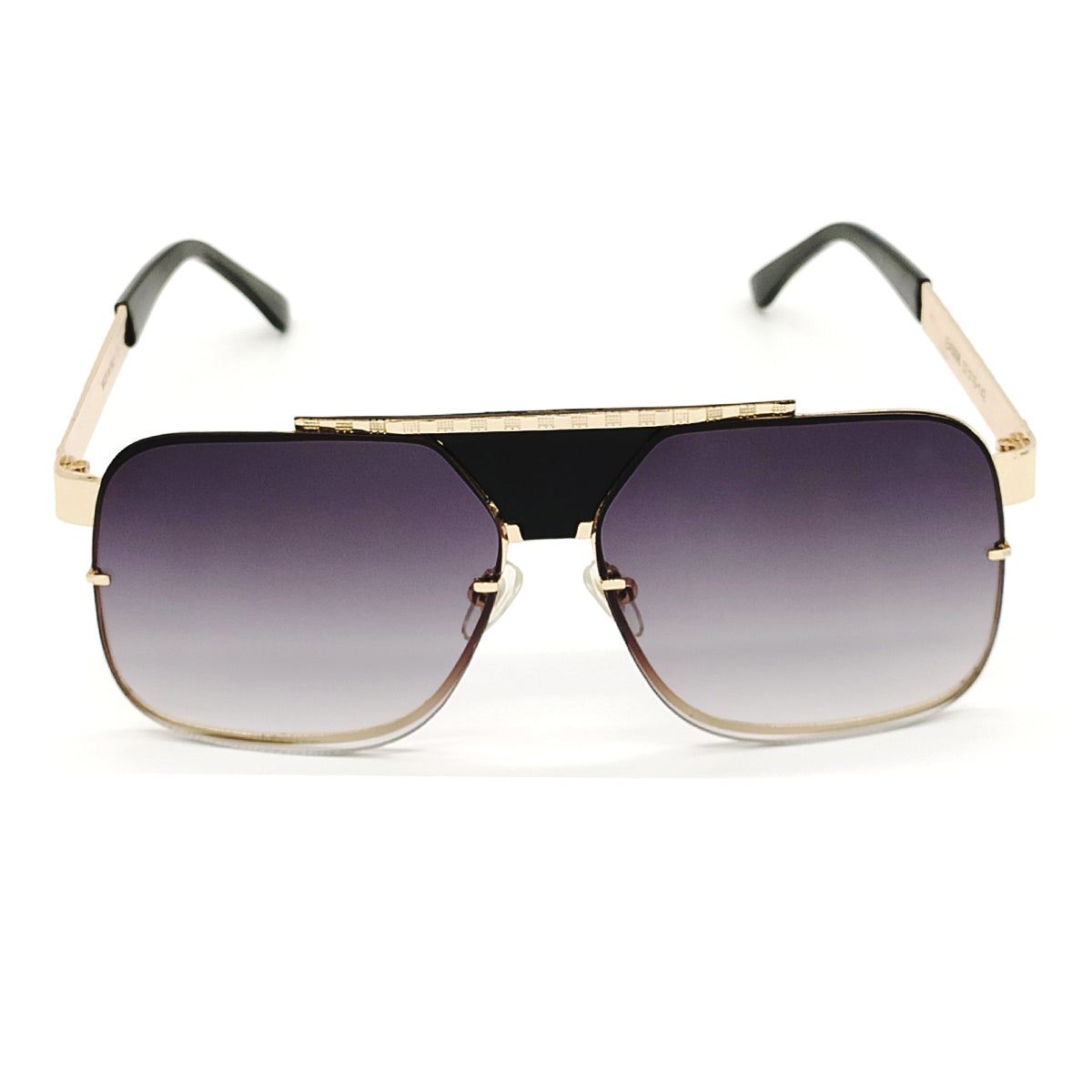 Black SELTOS Square Sunglasses (SUN-LV-5996-BLK2GLD) SWASTIK CREATIONS The Trend Point