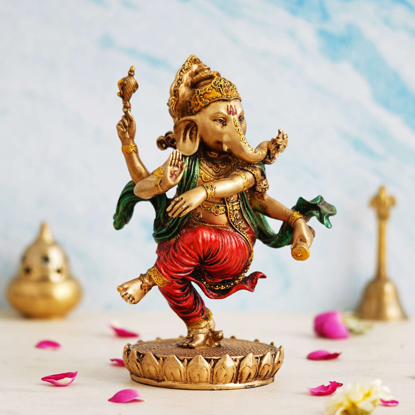 Swastik Trend Point Lord Ganesha Statue Gajanana Figurine Ganpati Son of Lord Shiva Parvati Idol for House Dcor/Gifts/Diwali Gifts/House Warming/Wedding Gift SWASTIK CREATIONS The Trend Point