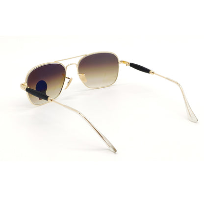 Brown Alicent Square Sunglasses (SUN-RN-1208-BRN2GLD-M)