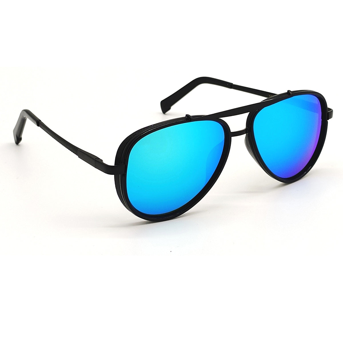 Frogurist 4414 Aviator Sunglasses (SUN-RN-4414-AQB3BLK-M) SWASTIK CREATIONS The Trend Point