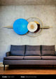 Antique Blue Metal Wall Decor (MH-451)