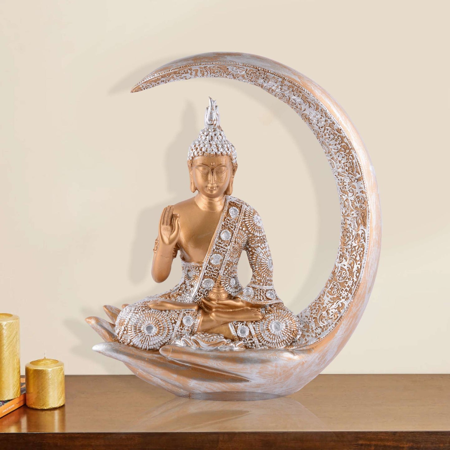 Swastik Trend Point Gautam Buddha Statue Showpiece Idol Figurine for Feng Sui, Vastu, Home Decor, Office, Diwali, Gifting, Living Room, Bedroom, Study Table -23 SWASTIK CREATIONS The Trend Point