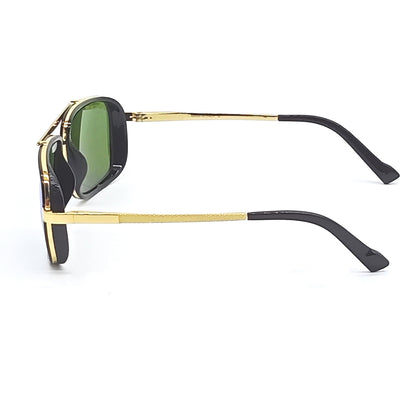 Madarian 4413 Square Sunglasses (SUN-RN-4413-AQB3GLD-M)