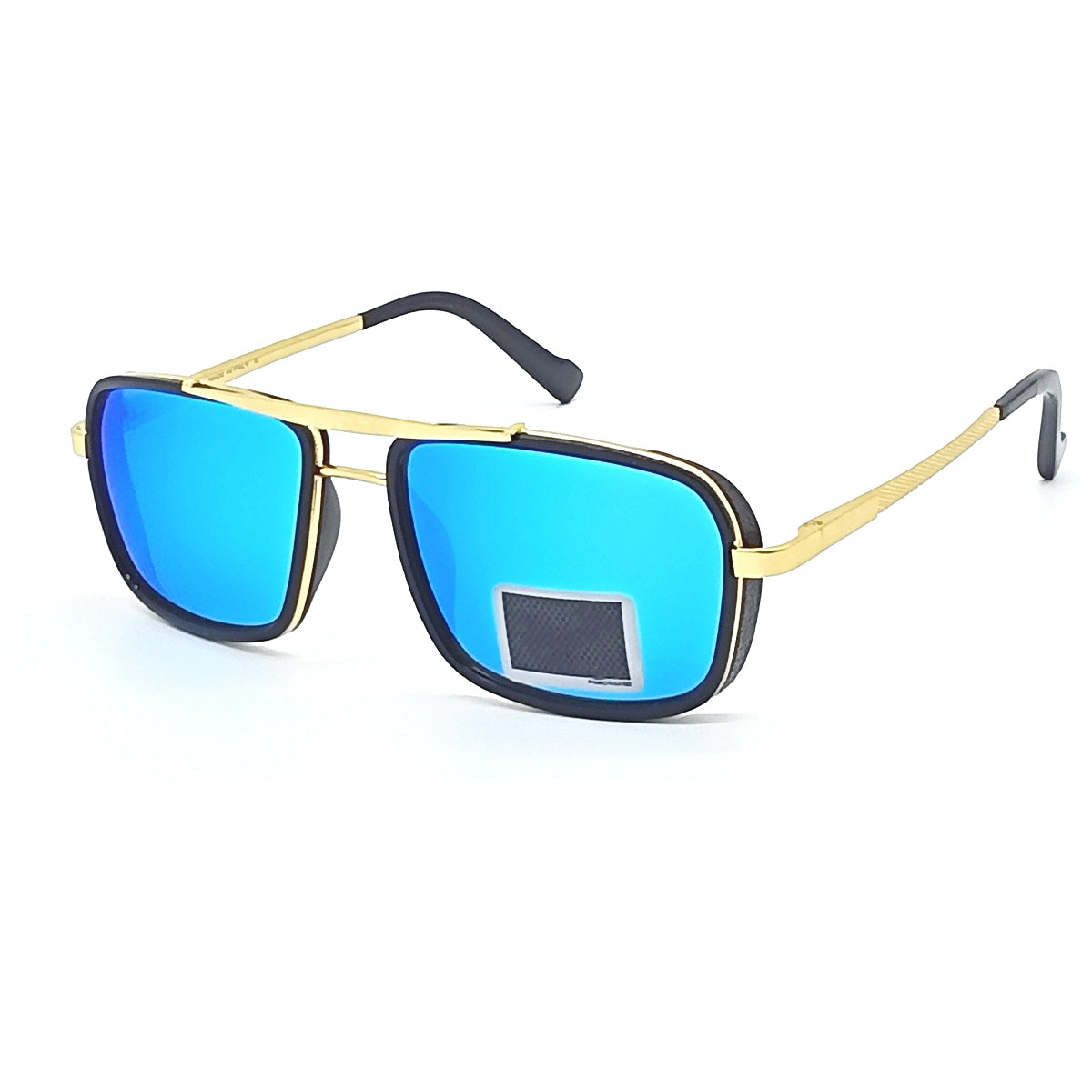 Madarian 4413 Square Sunglasses (SUN-RN-4413-AQB3GLD-M) SWASTIK CREATIONS The Trend Point