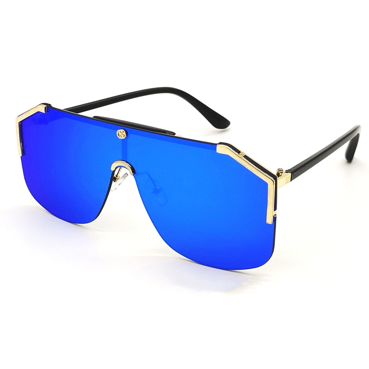 Blue California Square Sunglasses (SUN-GC-0291-BLU3GLD) - SWASTIK CREATIONS The Trend Point SWASTIK CREATIONS The Trend Point