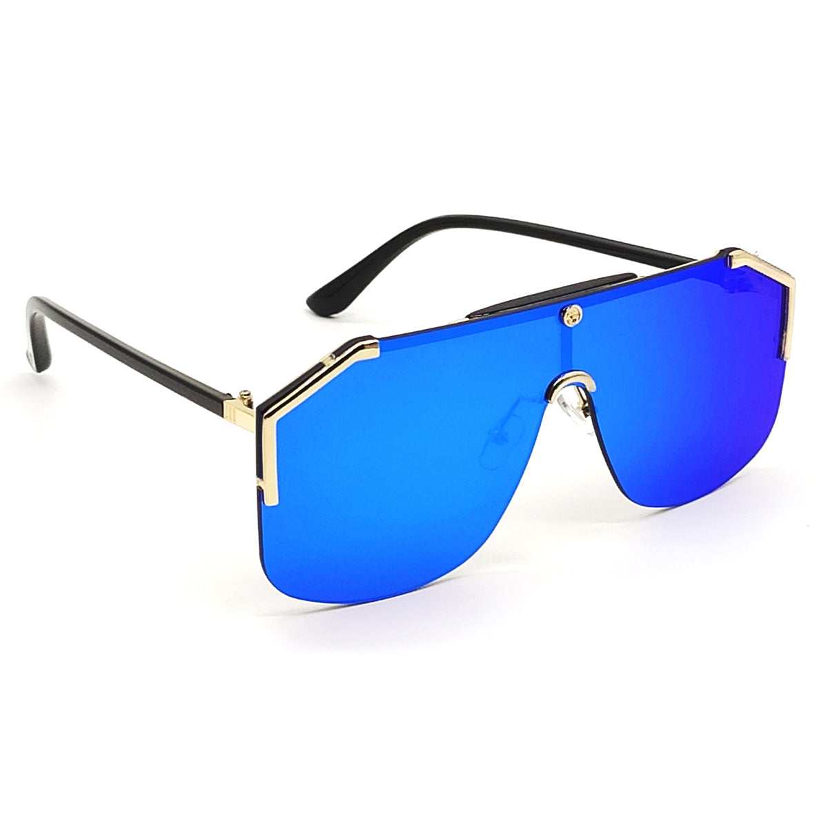 Blue California Square Sunglasses (SUN-GC-0291-BLU3GLD) - SWASTIK CREATIONS The Trend Point SWASTIK CREATIONS The Trend Point