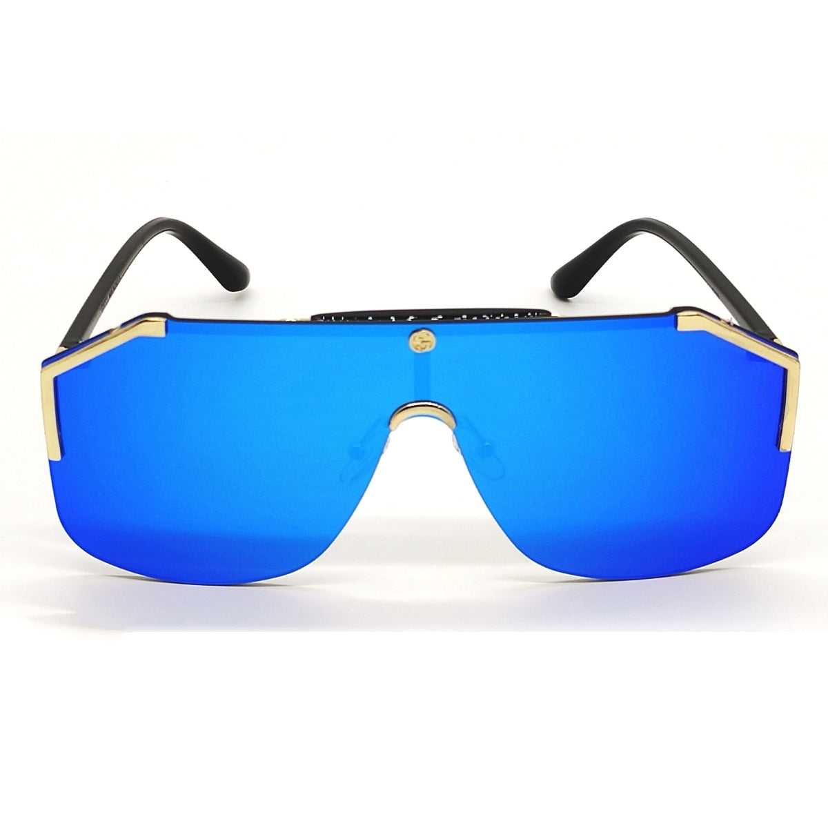 Blue California Square Sunglasses (SUN-GC-0291-BLU3GLD) - SWASTIK CREATIONS The Trend Point SWASTIK CREATIONS The Trend Point