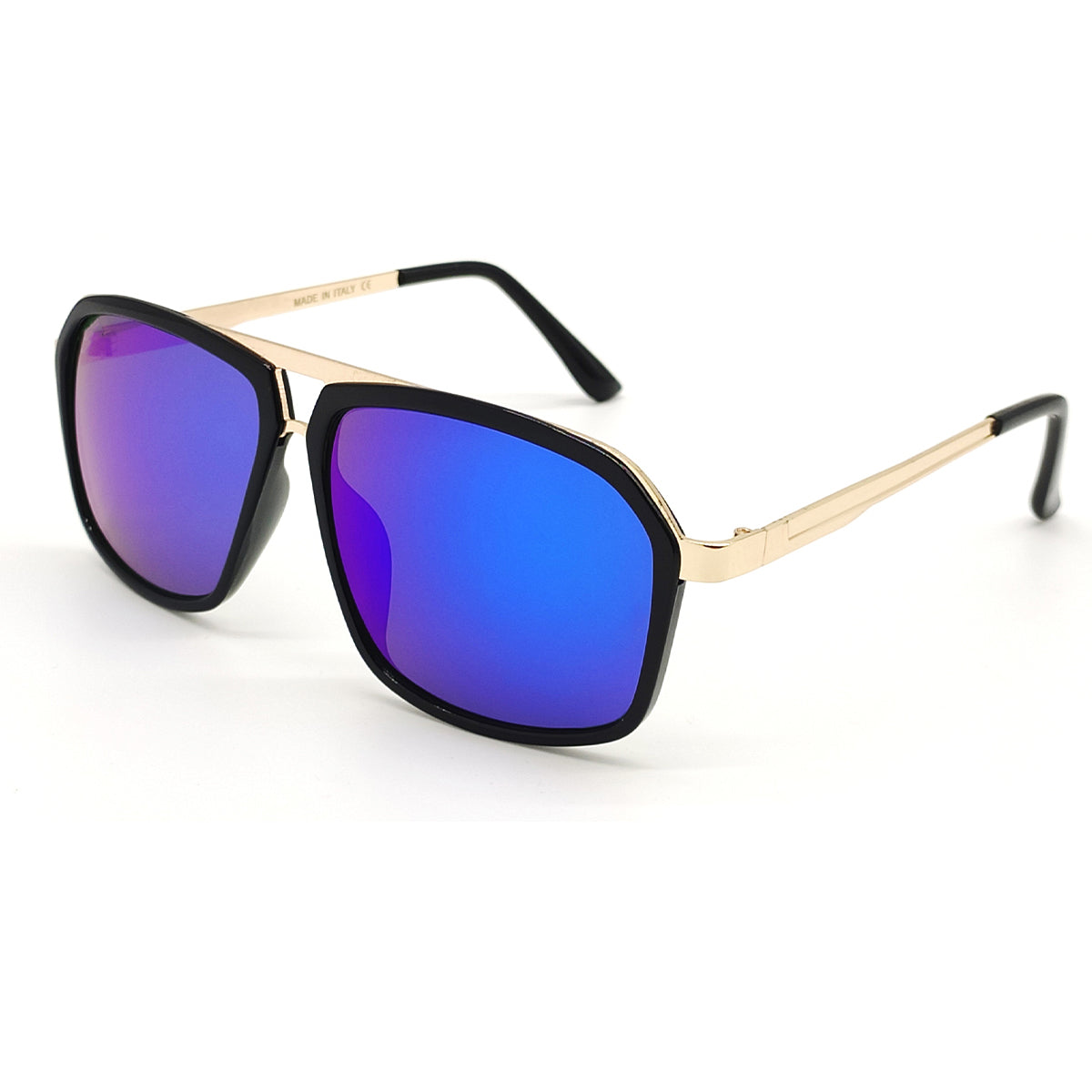 TRANSMORPHERS 4185 Square Sunglasses (SUN-RN-4185-BLU3GLD-BLK-M) SWASTIK CREATIONS The Trend Point