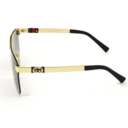 Black Countryman Square Sunglasses (SUN-GC-3808-BLK2GLD) - SWASTIK CREATIONS The Trend Point