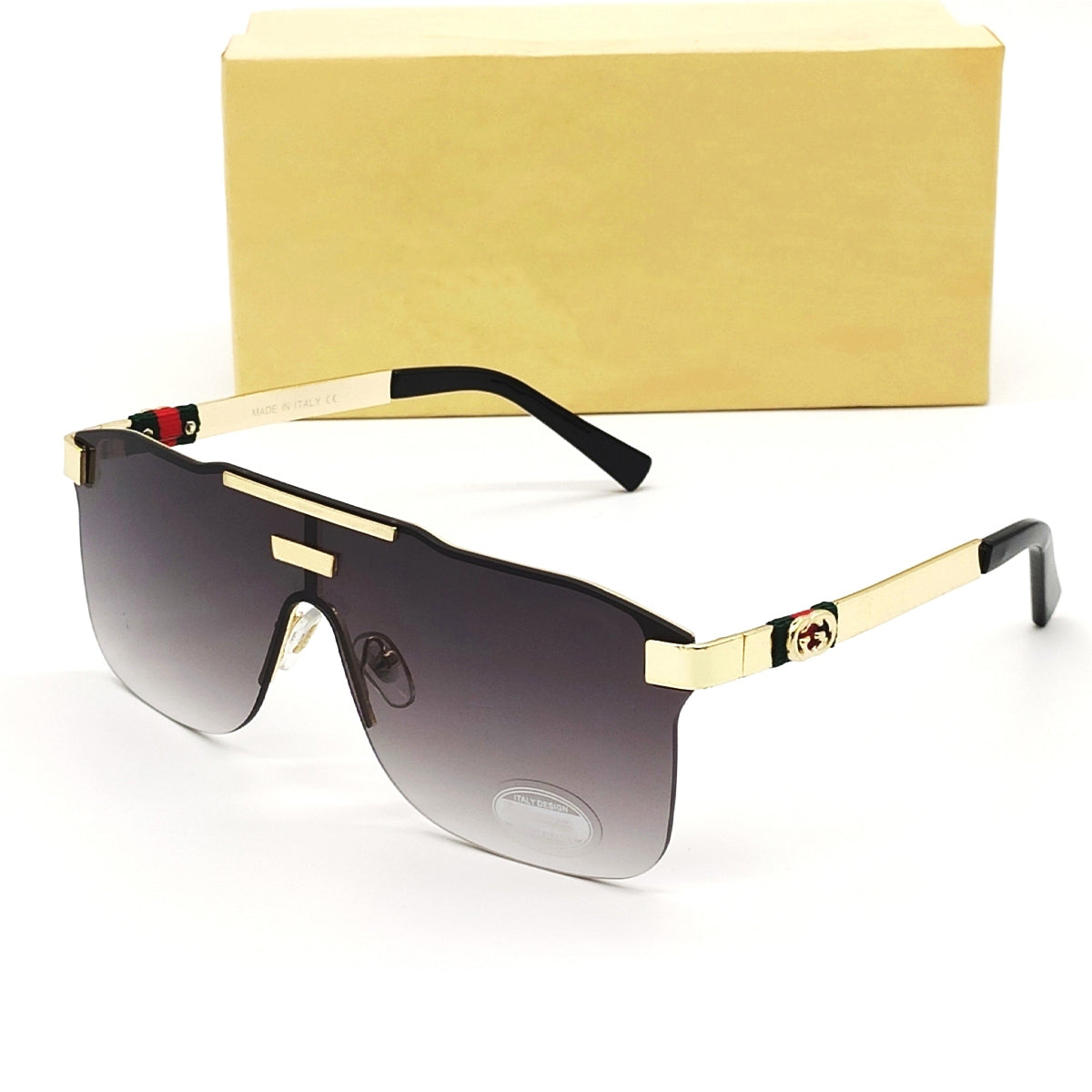 Black Countryman Square Sunglasses (SUN-GC-3808-BLK2GLD) - SWASTIK CREATIONS The Trend Point SWASTIK CREATIONS The Trend Point