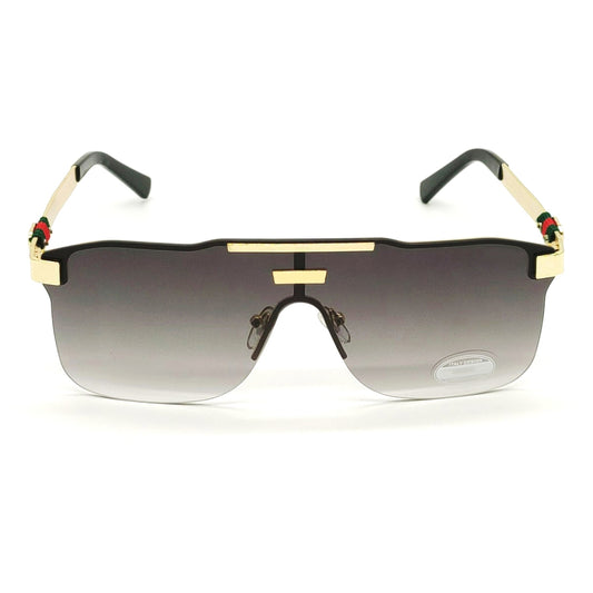 Black Countryman Square Sunglasses (SUN-GC-3808-BLK2GLD) - SWASTIK CREATIONS The Trend Point