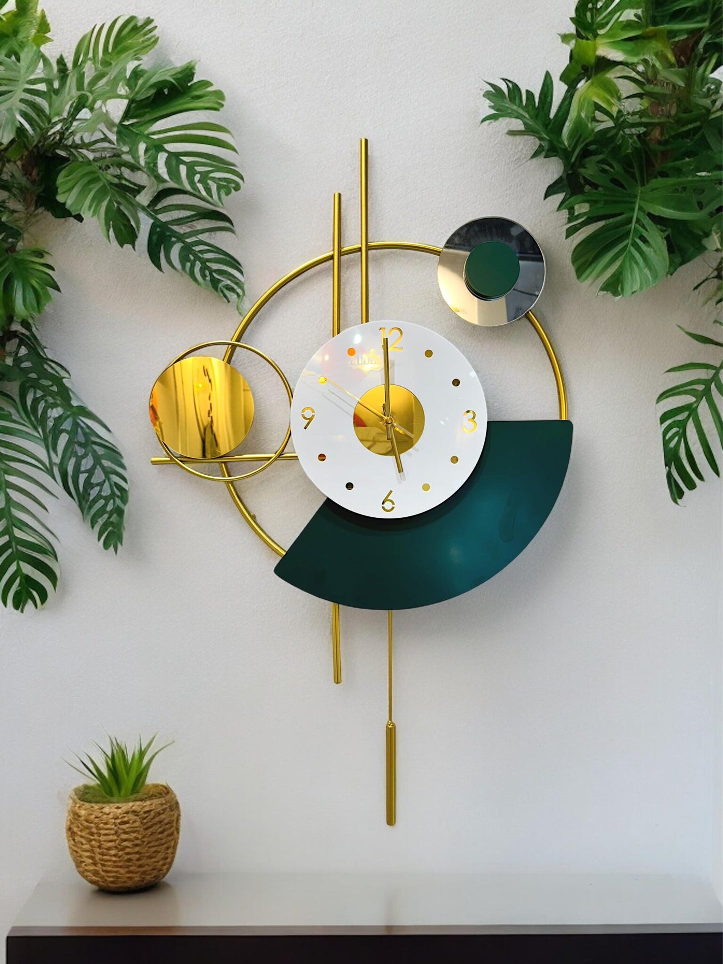 Modern Decorative Pendulum Wall Clock SWASTIK CREATIONS The Trend Point