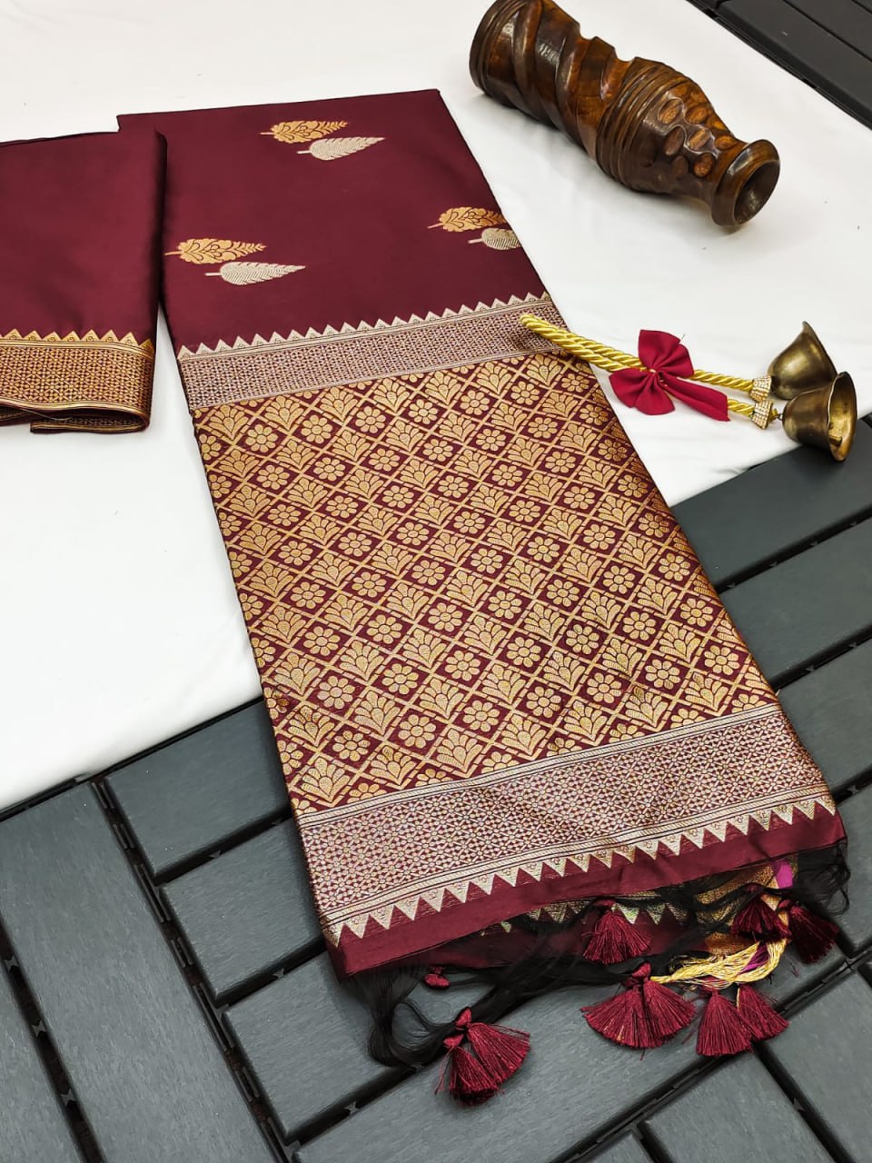 Mysore silk saree with silver and gold zari work (5 colors) (KESH171 RIS03) SWASTIK CREATIONS The Trend Point