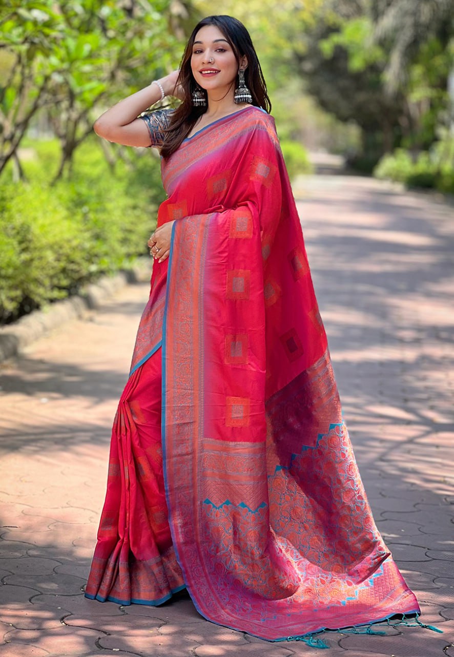 Soft silk zari weaven saree (6 colors) (RIN116 3286) SWASTIK CREATIONS The Trend Point