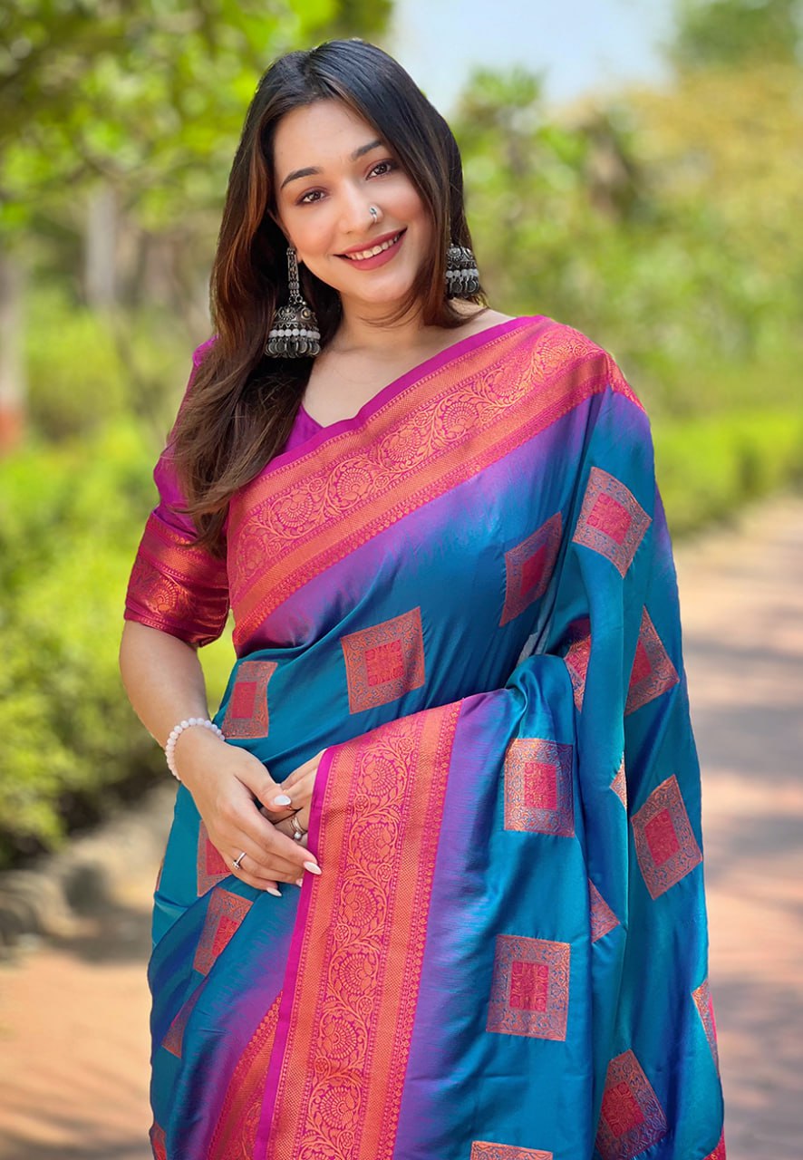 Soft silk zari weaven saree (6 colors) (RIN116 3286) SWASTIK CREATIONS The Trend Point