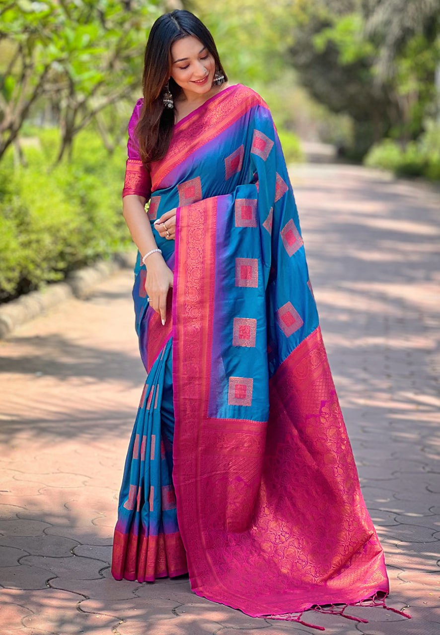 Soft silk zari weaven saree (6 colors) (RIN116 3286) SWASTIK CREATIONS The Trend Point