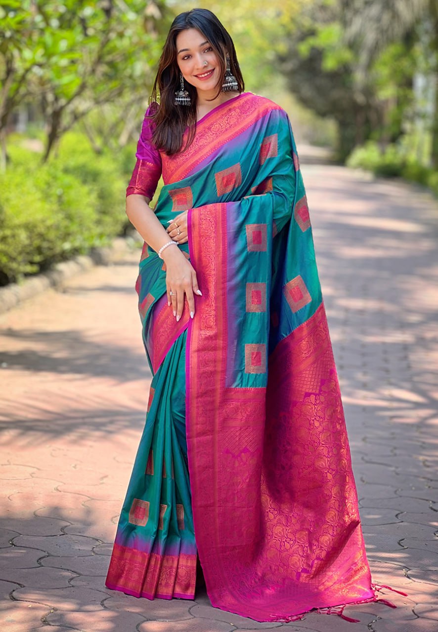 Soft silk zari weaven saree (6 colors) (RIN116 3286) SWASTIK CREATIONS The Trend Point