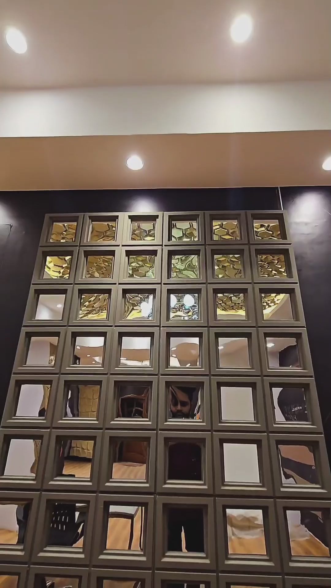 #AxisWall Mirror 119 – 60mm PU Stone Finish Panels - Size 2x2ft- 4 color options - Box of 22pcs