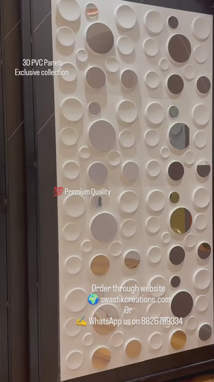 Load video: #15 Sapphire - 3D PVC Panel Stone (without Mirror) - 4 colors option - (Size 50*50cm)