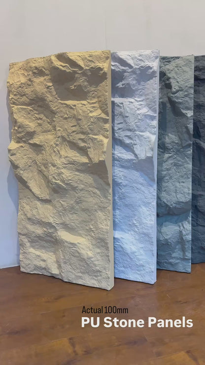 #StoneGuard101 - 100mm PU stone Panels (Size 2*4ft) - 5 colors option