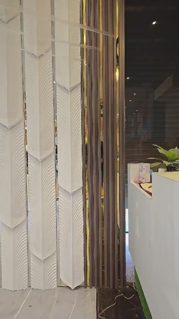 PU 3D Feather Panel (Size 8*36inch) (1 panel Covers Approx. 1.9 Sq Ft) - 5 colors Option